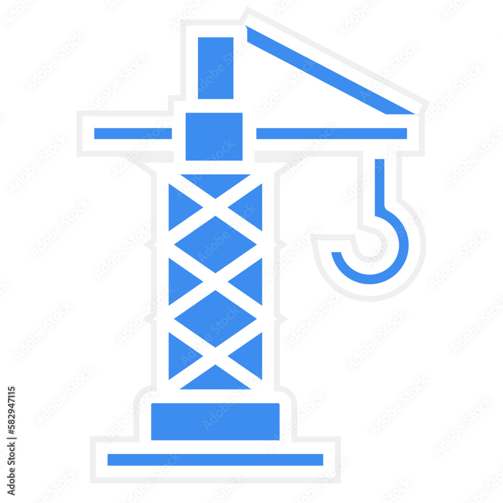 Vector Design Crane Machine Icon Style Vector Design Crane Machine Icon Style
