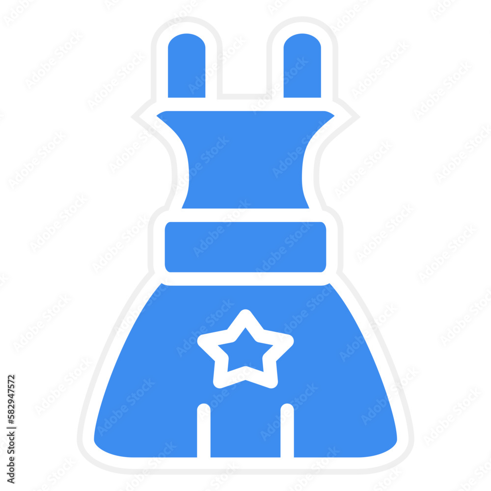 Vector Design Birthday Dress Icon Style Vector Design Birthday Dress Icon Style