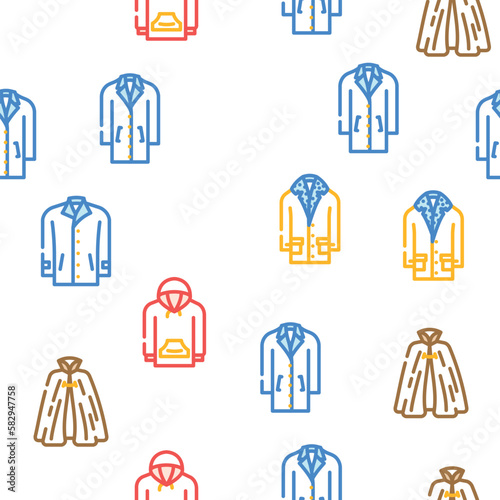 outerwear male clothes vector seamless pattern