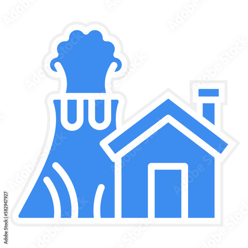 Vector Design Eruption Icon Style