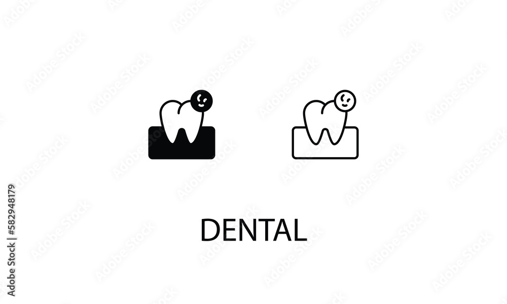 Dental double icon design stock illustration Dental double icon design stock illustration