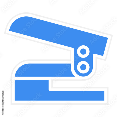 Vector Design Hole Puncher Icon Style