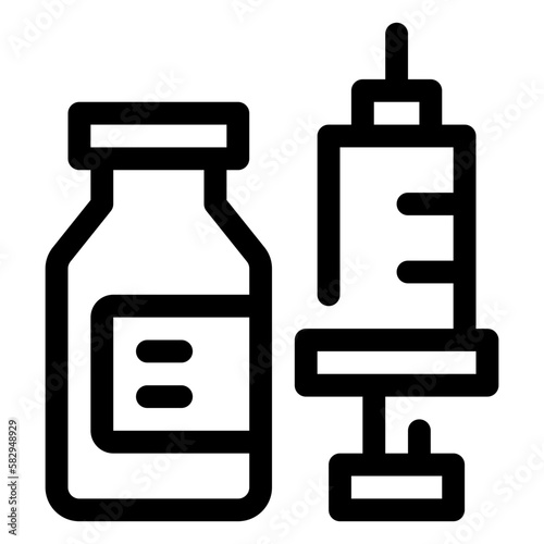 Syringe Line Icon