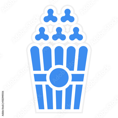 Vector Design Popcorn Icon Style