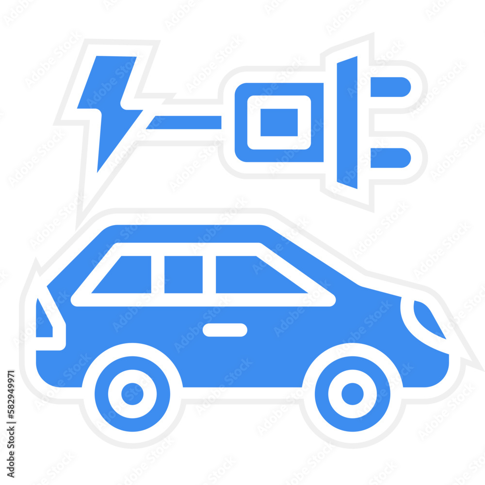 Vector Design Electric Car Icon Style Vector Design Electric Car Icon Style