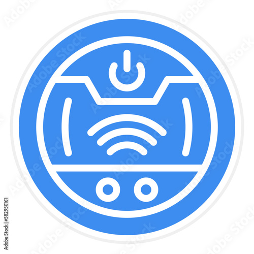 Vector Design Robot Vaccum Icon Style