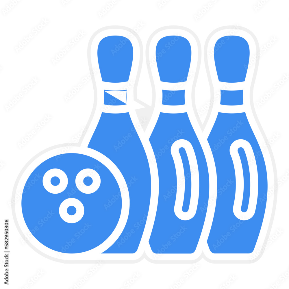 Vector Design Bowling Icon Style Vector Design Bowling Icon Style