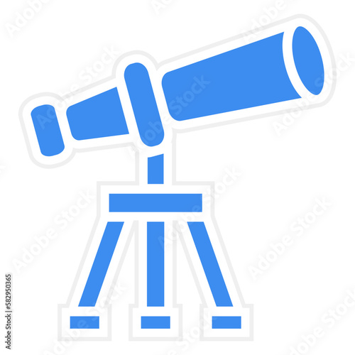 Vector Design Telescope Icon Style