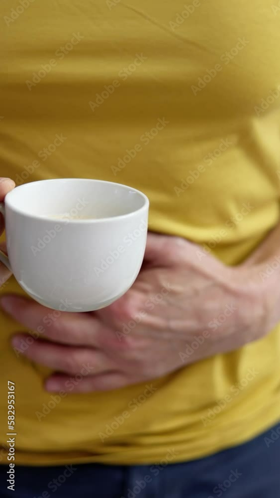 Coffee Stomach Ache. Digesting Acid Pain Coffee Stomach Ache. Digesting Acid Pain