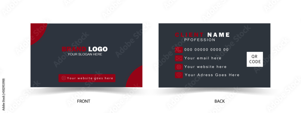 2d render of a service label on vintage background and business card template
