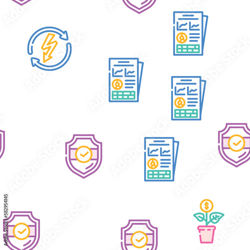 environmental social governance vector seamless pattern