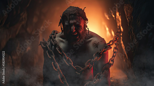 Generative AI Illustration of Torment in Hell