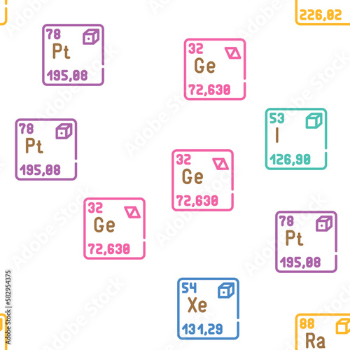 chemistry science chemical vector seamless pattern