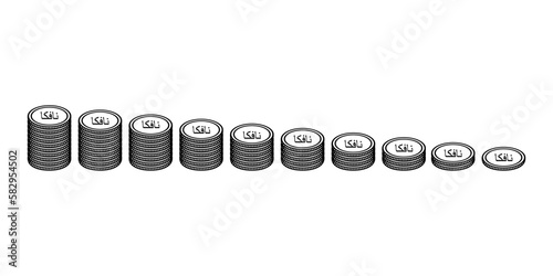 Eritrea Currency Symbol (Arabic Version), Eritrean Nafka Icon, ERN Sign. Vector Illustration