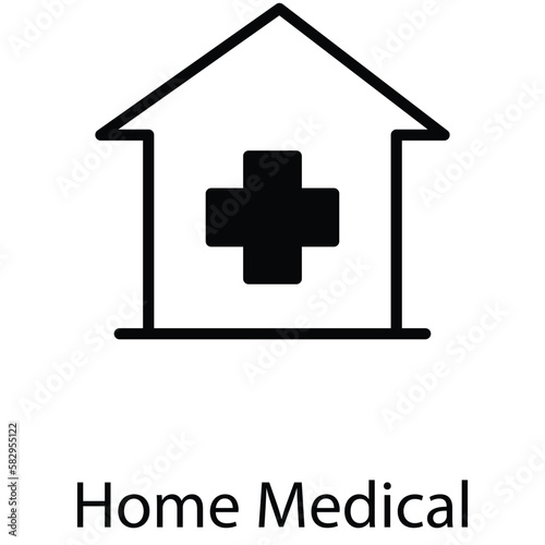 Home medical icon design stock illustration
