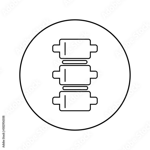 Vector linear icon spine. Orthopedics, medicine