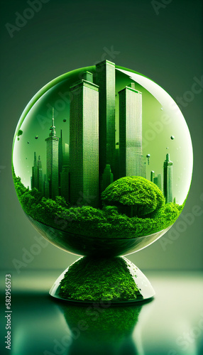 AI generates illustrations creative urban greening