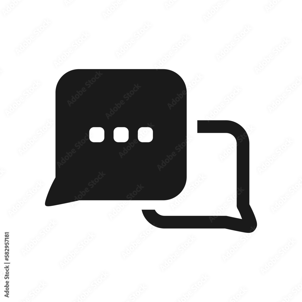 Chat message icon. Smartphone ui. Vector illustration in trendy style. Editable graphic resources for many purposes.