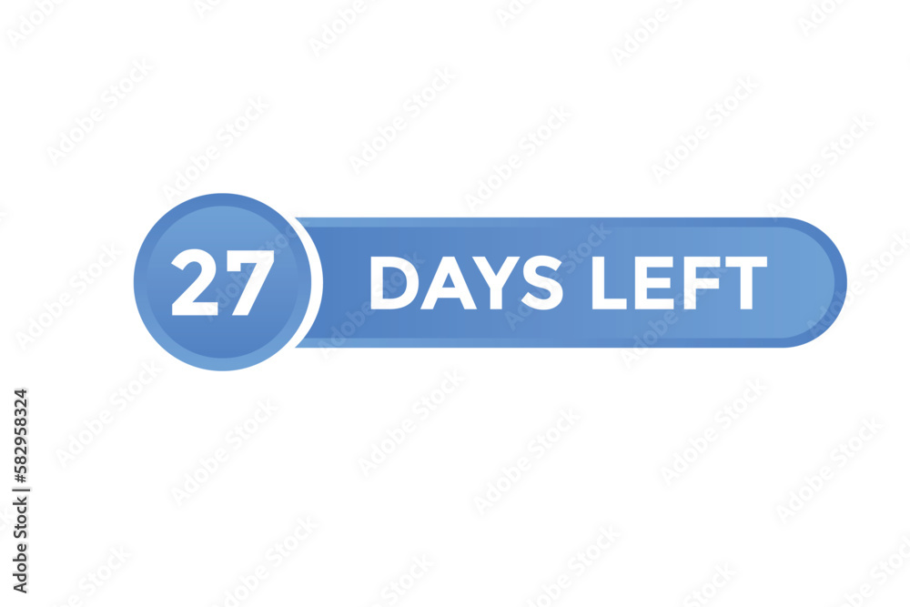 27 days Left countdown template. 27 day Countdown left banner label button eps 10 27 days Left countdown template. 27 day Countdown left banner label button eps 10