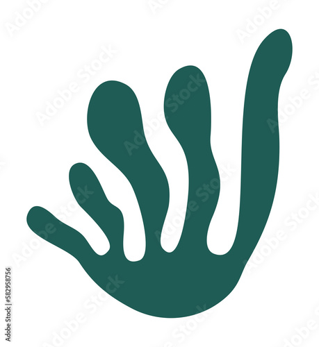 Leaf shape matisse style