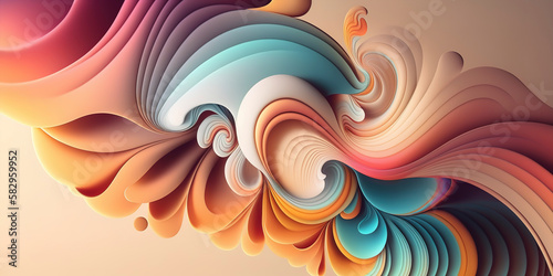 Expansive Pastel-Colored Abstract Design for Wallpaper