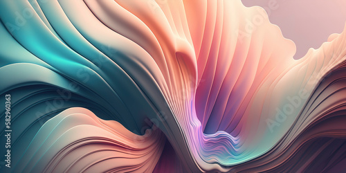 Panoramic Abstract Background Featuring Soft Pastel Hues
