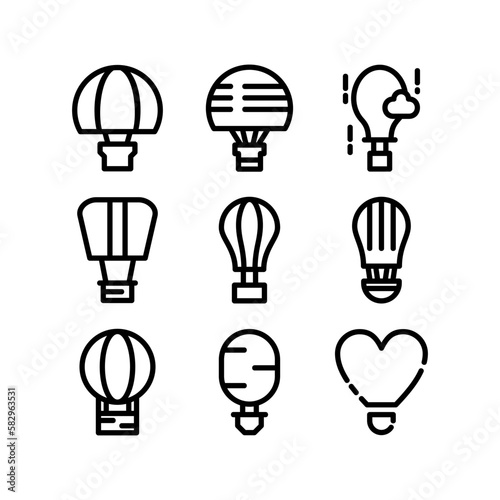 air balloon icon or logo isolated sign symbol vector illustration - high-quality black style vector icons 