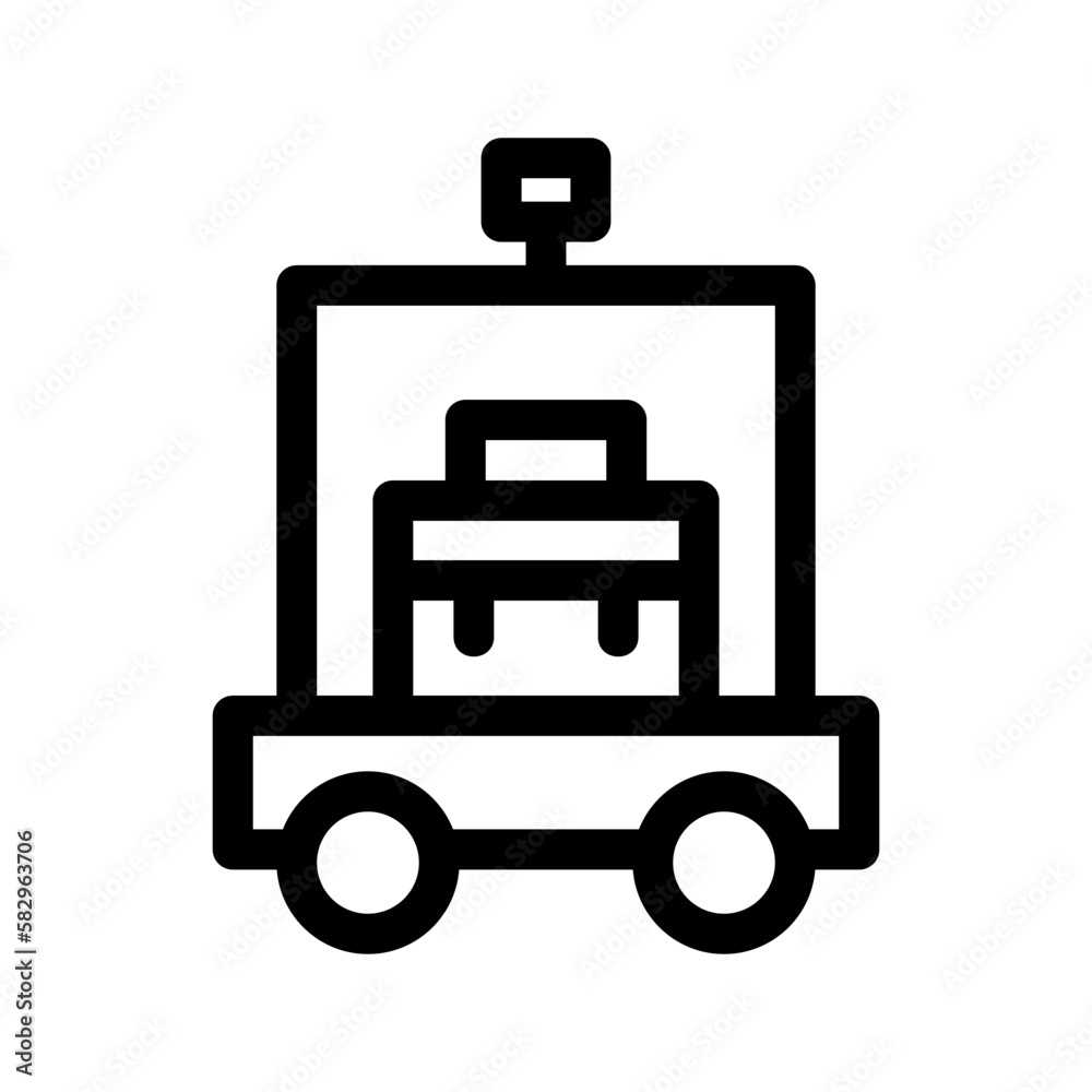 airport trolley icon or logo isolated sign symbol vector illustration - high-quality black style vector icons
airport trolley icon or logo isolated sign symbol vector illustration - high-quality black style vector icons