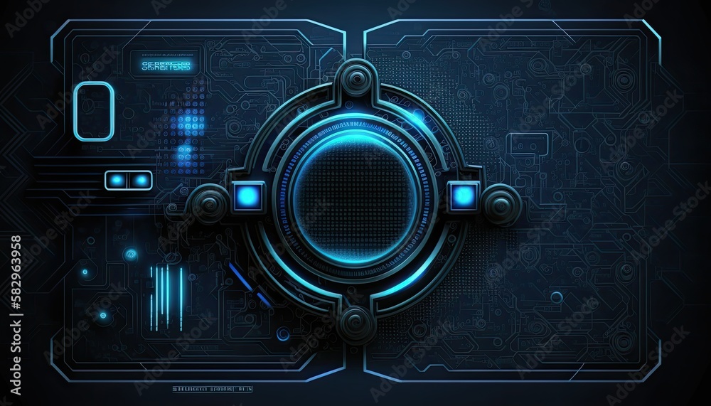 Dark blue technology background for cybersecurity and tech concept designs