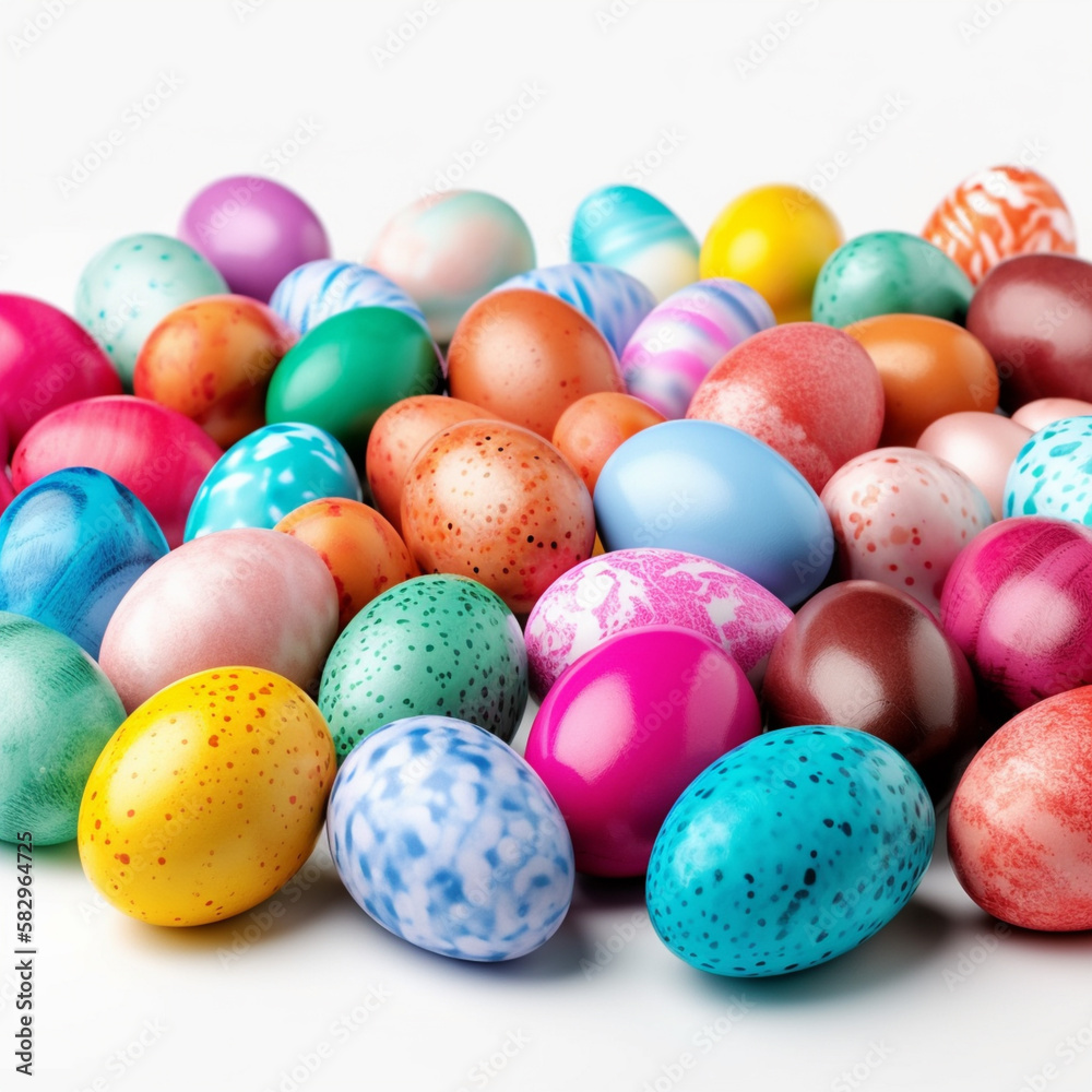 Easter eggs background (Generative AI) Easter eggs background (Generative AI)
