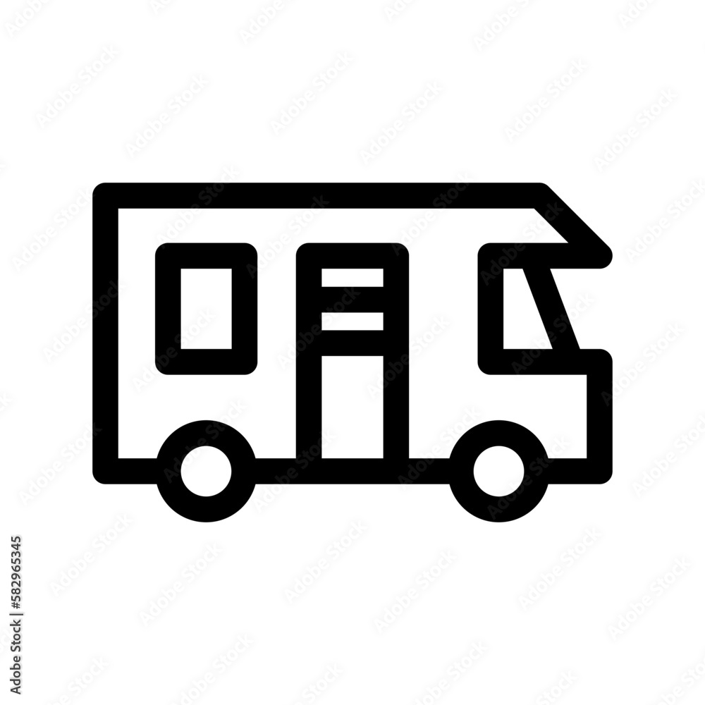 caravan icon or logo isolated sign symbol vector illustration - high-quality black style vector icons
