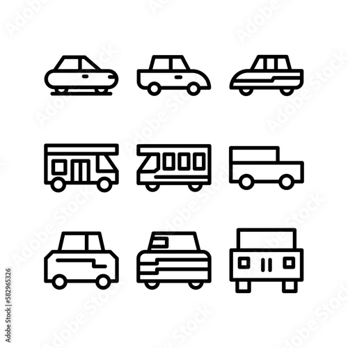 car icon or logo isolated sign symbol vector illustration - high-quality black style vector icons 