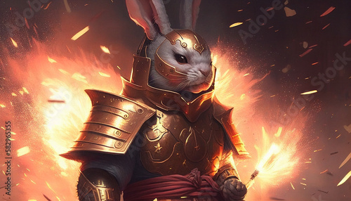 Creative illustration rabbit general photo