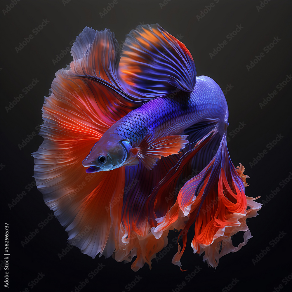 Fototapeta premium colorful fighting fish