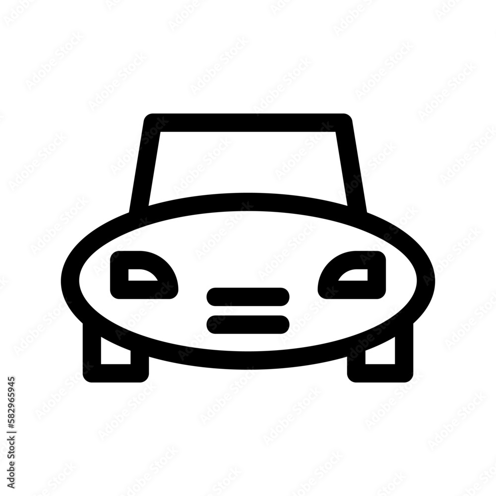 convertible car icon or logo isolated sign symbol vector illustration - high-quality black style vector icons

