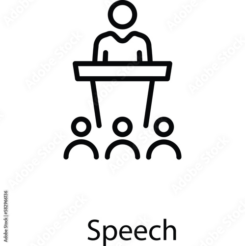 Speech icon design stock illustration
