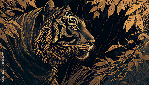 AI generates illustrations of the tiger