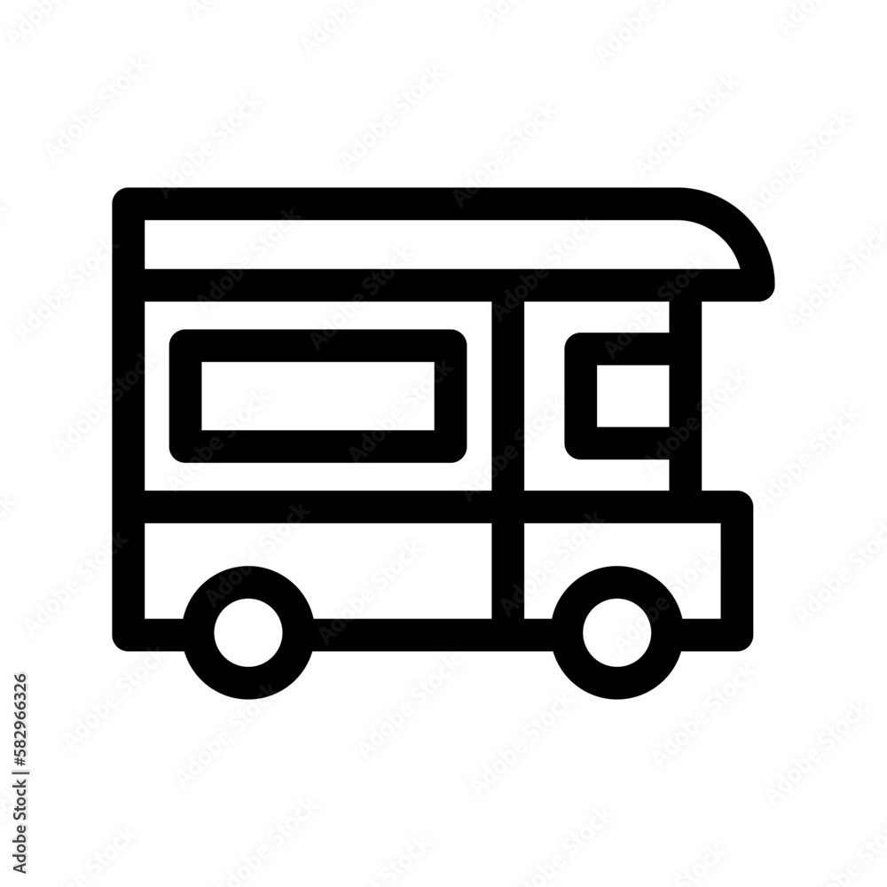delivery van icon or logo isolated sign symbol vector illustration - high-quality black style vector icons
