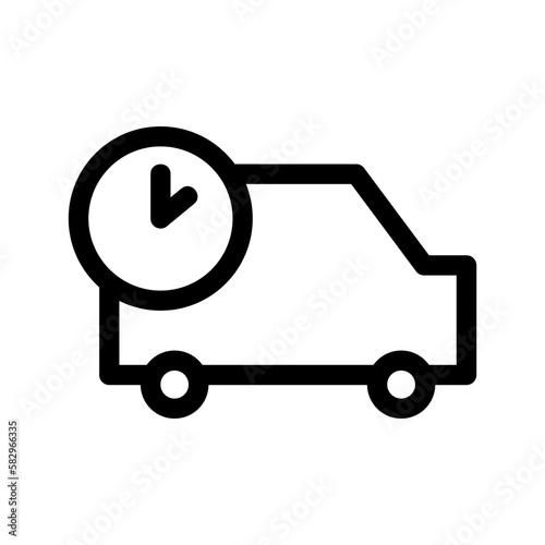 delivery van icon or logo isolated sign symbol vector illustration - high-quality black style vector icons 