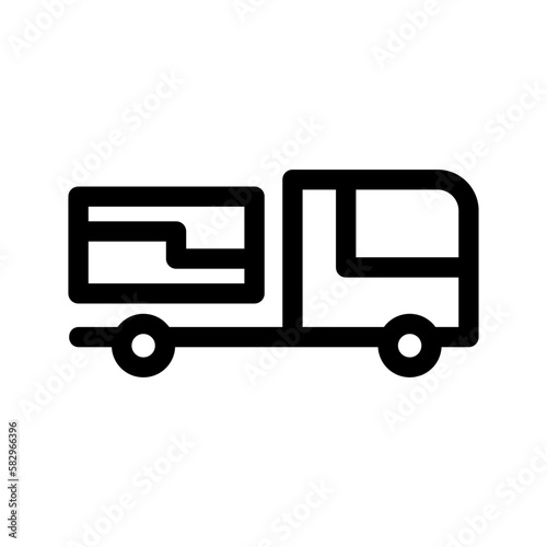 delivery van icon or logo isolated sign symbol vector illustration - high-quality black style vector icons  © mochammad