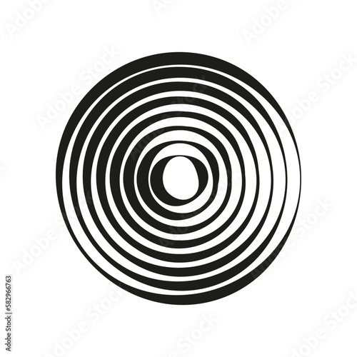 Circles zoom brush. Vector illustration.