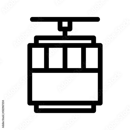 funicular icon or logo isolated sign symbol vector illustration - high-quality black style vector icons
