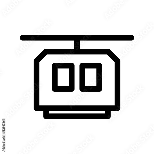 funicular icon or logo isolated sign symbol vector illustration - high-quality black style vector icons
