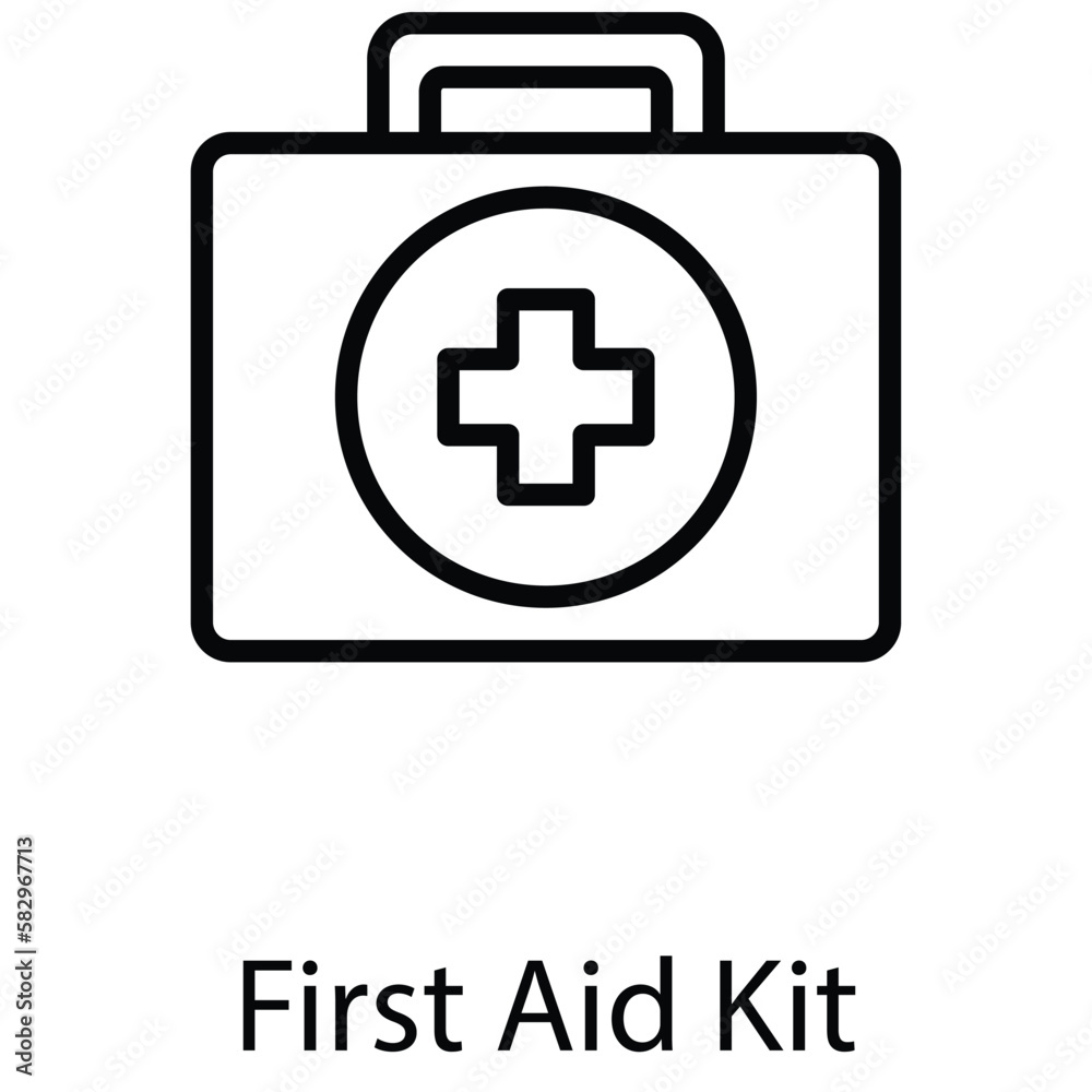 First aid kit icon design stock illustration First aid kit icon design stock illustration