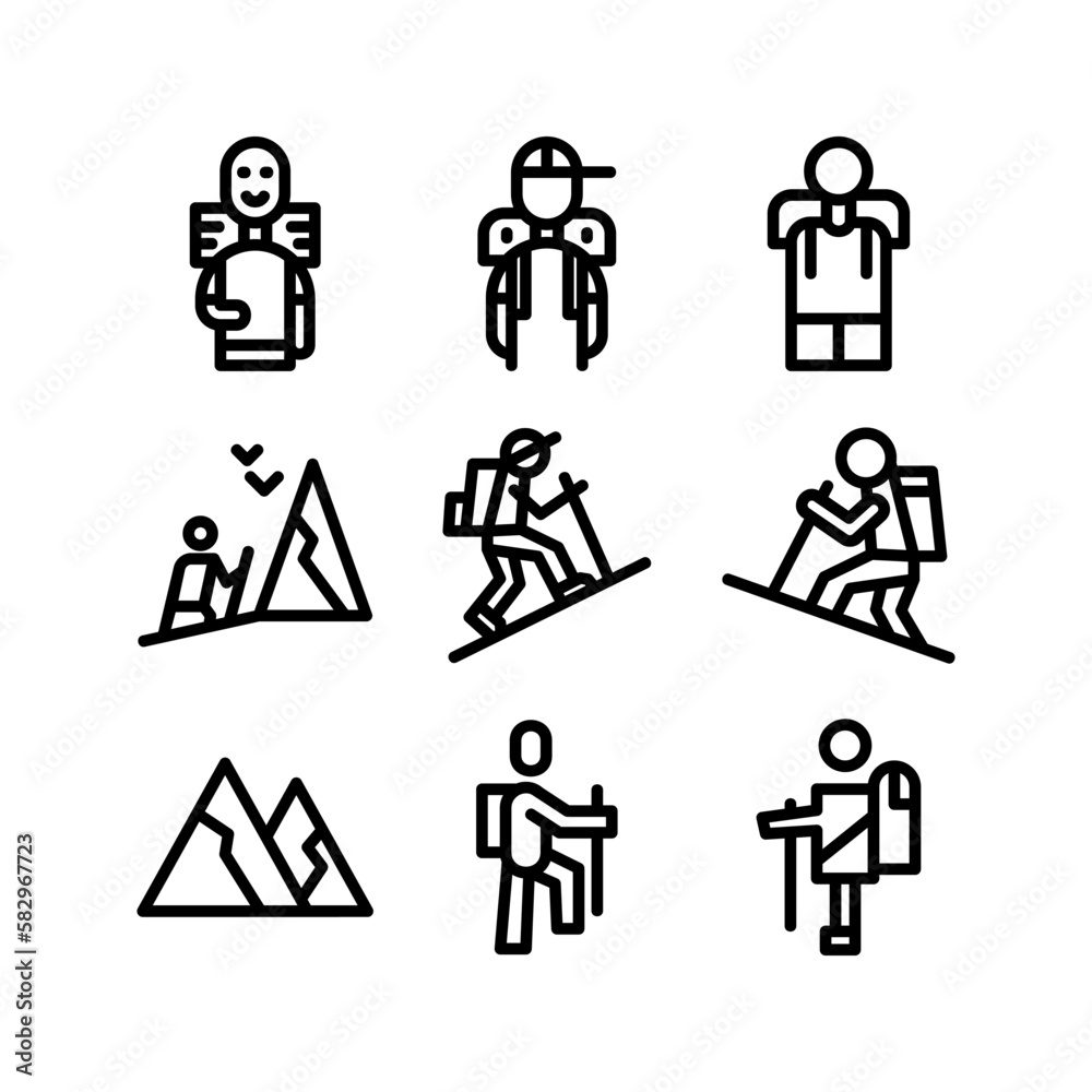hiking icon or logo isolated sign symbol vector illustration - high-quality black style vector icons
hiking icon or logo isolated sign symbol vector illustration - high-quality black style vector icons