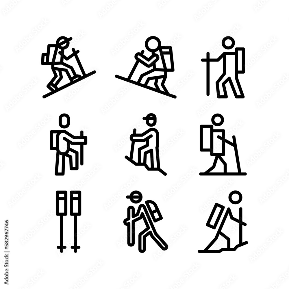 hiking icon or logo isolated sign symbol vector illustration - high-quality black style vector icons
hiking icon or logo isolated sign symbol vector illustration - high-quality black style vector icons