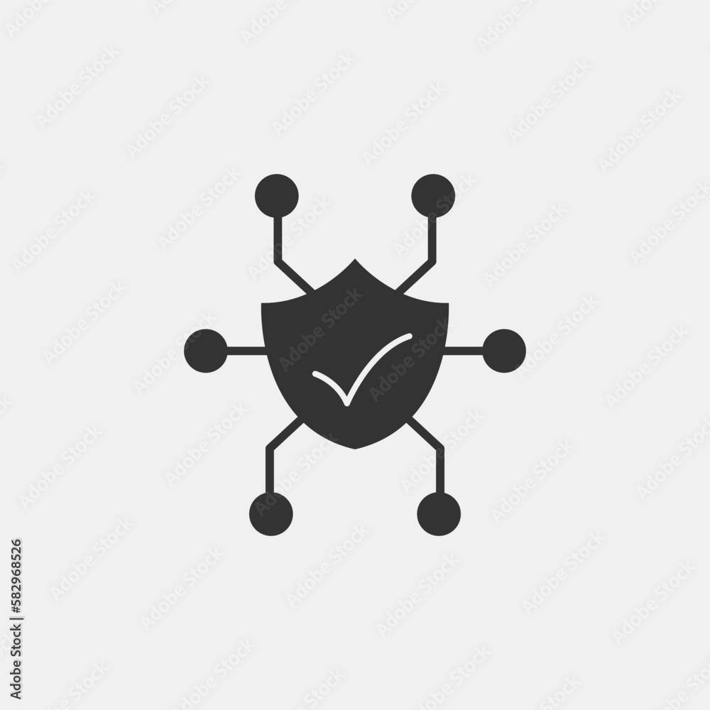 Cyber security vector icon illustration sign Cyber security vector icon illustration sign