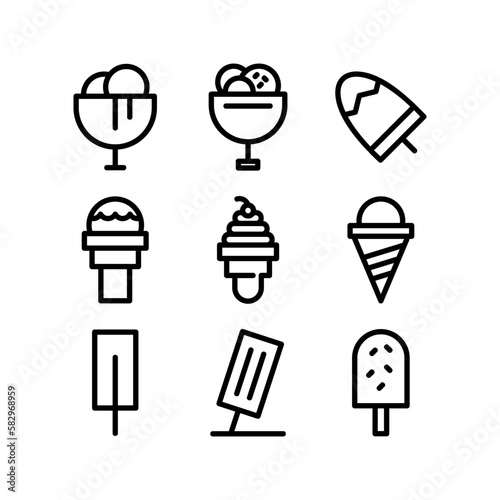 ice cream icon or logo isolated sign symbol vector illustration - high-quality black style vector icons 