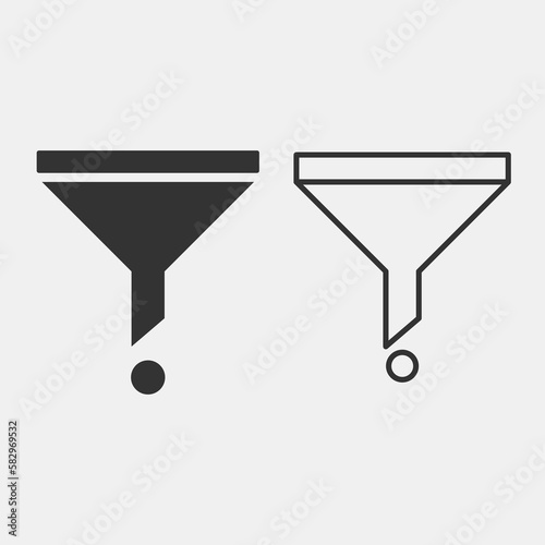 Filter vector icon illustration sign