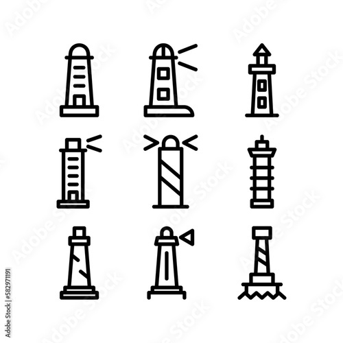 lighthouse icon or logo isolated sign symbol vector illustration - high-quality black style vector icons 